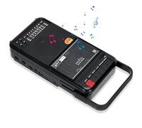 Portable Cassette Players, Boombox Portable Retro Cassette Tape Player, Supports SD/MMC/USB/Cassette Playback, AM/FM/SW Bands Radio,HiFi Sound Quality, Built-in Speaker (Black)
