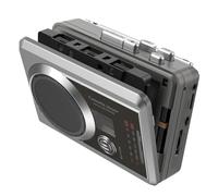 Portable Cassette Recorder Player & AM/FM Radio, Compact Cassette Tape Player with 3.5MM Headphone Jack, Built-in Speaker, Battery/USB Powered