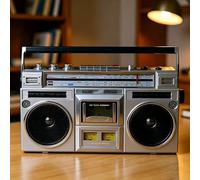 Portable Cassette Tape Player, Retro Cassette Player, FM AM SW1 SW2 Radio Stereo, BT Cassette Tape Player Recorder with Built-in Speaker, for Family Gatherings & Square Dancing,Silver