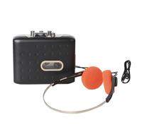 Portable Cassette Tape Recorder Player, USB C Cassette to MP3 Converter, Lightweight ABS Cassette Player with Headphone Jack and Built in Microphone, Reverse Recording to