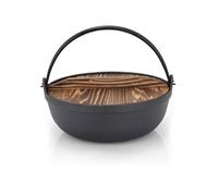 Portable Cast Iron Pots With Wood Lid Dutch Oven Outdoor Camp Cookware Deepening Soup Pots For Camping Cooking Hiking Outdoor Camping Cooking