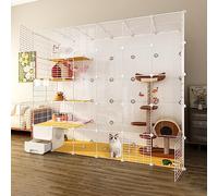 Portable Cat Cage, Large Indoor Cat Cage, Indoor Cat Cage with Litter Box, Pet Cages for Small Animals, Indoor Diy Cat Playpen, for Small Dog and Cat,219 * 75 * 183cm