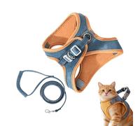 Portable Cat Harness, Reflective Strips Jacket Vest, Escape Proof Kitten Vest, Adjustable Pet Training Accessory for Walking Camping Outdoor Training, Halloween Pets Dogs Puppy Kitten Supplies