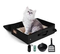 Portable cat Litter Box, Leak Proof, Foldable, Perfect for Hotel Stays and Road Trips