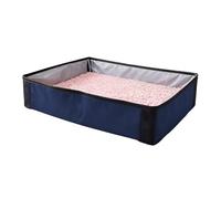 Portable Cat Litter Box, Waterproof Folding Travel Tray, Leak Proof Pet Toilet with Zip Closure and Handles, Washable Design, Space-Saving Accessory for Camping Car Apartment, 13.78x4.92 Inches