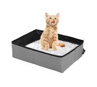 Portable Cat Litter - Foldable and Waterproof Cat Litter - Compact Leak Proof Cat Toilet for Travel Hotel Stays Car Walks Camping Easy to Carry