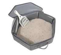 Portable Cat Litter Tray - 17.32 Inch Leak-Proof, Water- Carrier | Travel Cat Box with Lid and Handle, Portable Cat Litter Trays with Lid for Use in the Car, Hotel, Outdoor and