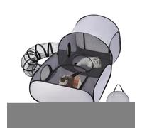 Portable Cat Playpen - Kitten Enclosure Tent for Indoor Outdoor Fun | Oxford Fabric with Mesh Panels, Foldable Exercise Playground Tunnel, Interactive Activity Space for Kitten Puppy Travel