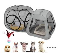 Portable Cat Playpen, Trapezoidal Design for Better Standing, Foldable Pet Tent for Indoor and Outdoor Use,Dog Playpen, Outdoor Cat Tent, Cat Houses & Condos for Kitten,Cat,Puppy and Small Animals.