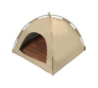 Portable Cat Tent,Breathable Washable Cat House,Lightweight Cat's Nest For Indoor And Outdoor Detachable Double-Sided Cushion Pet Cave Bed Pet Tent House (B, S)