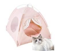Portable Cat Tent House - Semi-enclosed Kitten Playpen Indoor,Comfortable Animal Resting Cushion With Mesh Removable Washable For Bunny