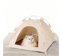 Portable Cat Tent Pop Up, Foldable Indoor Cat House Tent with Mesh Panels, Weatherproof Cat House for Outdoor Cats, Pop-Up Cat Tent for Patio, Balcony, Yard, Camping and Travel(22.8''x22.8''x18.9'')