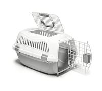Portable Cat Travel Carrier with Handle and Locking Doors, Outdoor Cat Cage for Easy On The Go Use, Dual Access