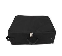 Portable Cat Travel Litter Box with Zipped Lid, Leak Proof Water Resistant Fabric Foldable Cat Litter Box, Portable Collapsible Litter Carrier for Outdoor Travel, Black