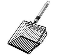 Portable Cat Waste Scooper, Stainless Steel Pooper Scooper, Ergonomic Kitten Waste Scoop, Ergonomic Kitten Metal Scooper Non-Slip Cat Litter Scoop For Litter Box Kitten Pooper Lifter, 29x14.5x4.8cm