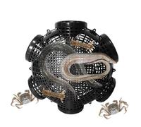 Portable Catch Fish Trap Cage, Fishing Accessories with Dense Vents for Catching Lobster, from PP Material, for Catching Crabs, Herring, Shrimp, Small Fish, Lobster, and Crayfish
