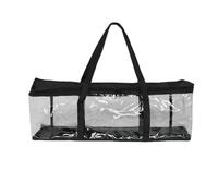 Portable CD Media Collection Bag DVD Storage Bag PVC Oxford Fabric Simple to Open Dual Zipper Carry Handles for Music Collection Organization Between Rooms