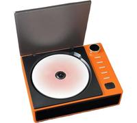 Portable CD Music Player, Retro Player Bluetooth. Speaker with Rotary Control,for Holiday Smart Degree Family Gathering Travel. (Orange)