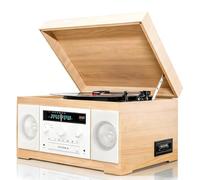 Portable CD Player and Cassette Player with AM/FM Radio, Audio Output/Input for Home and Office, Multi-Function Retro Audio Device