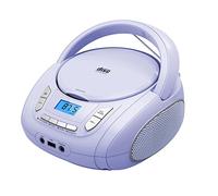 Portable CD Player Boombox with Bluetooth, FM Radio, USB, CD-R/RW and MP3 CDs Compatible, 3.5mm AUX and Earphone Jack, AC/DC Supply,Compact Cute CD Players for Home or Outdoor