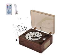 Portable CD Player, Clear Sound BT Retro CD Player with Speaker, Remote Control, Rechargeable Desktop CD Player Supports USB/AUX/Type-C, 3.5mm AUX for Entertainment & Home Decoration,A