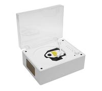 Portable CD Player, Clear Sound BT Retro Suitcase CD Player with Speaker, Remote Control, Rechargeable Desktop CD Player for Home (White Wood Grain Color)