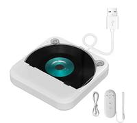 Portable CD Player for Car, USB/AUX External CD Player with Anti-Skip, Compact Plug and Play, Rechargeable Lightweight Design
