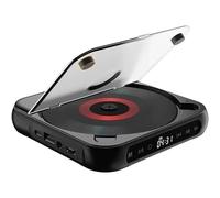 Portable CD Player for Car with Bluetooth 5.3, Rechargeable Mini CD Player with HiFi Speakers, USB/AUX Support, Compact Lightweight Personal for Home Travel Office(Black)