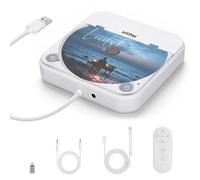 Portable CD Player for Car with USB & AUX, External CD Player for Laptop, TV, Computer, Multi-Format Car Radio Stereo Compatible with CD/MP3/RW/R/WMA/WAV, Plug and Play for Vehicle