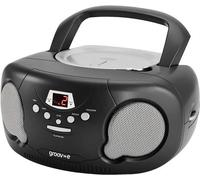 Portable CD Player Groove Boombox AM FM Radio Dual Power Black