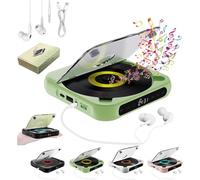 Portable CD Player, Home CD Player, Built-in Hi-Fi Speaker, Support USB/Bluetooth and Loop Play Mode, Wall-mountable Remote Control, Suitable for Home, Office and Travel