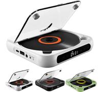 Portable CD Player with Bluetooth 5.3, Rechargeable Cd Players for Home/Car/Travel, Hi-Fi Sound, Supports CD/CD-R/CD-RW/MP3|Compact&Lightweight Music Player (white)