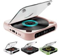 Portable CD Player with Bluetooth 5.3, Rechargeable Cd Players for Home/Car/Travel, Hi-Fi Sound, Supports CD/CD-R/CD-RW/MP3|Compact&Lightweight Music Player (pink)