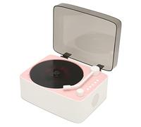 Portable CD Player with Bluetooth, Vintage CD Music Player, Retro Gramophone CD Player, Built-in HiFi Speakers, Support USB, AUX Input, Ideal for Gift and Home Decor(Pink)