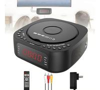 Portable CD Player with Bluetooth, Wireless Charging, Alarm Clock, FM Radio, Touch Buttons & Remote Control - Multifunctional Personal DVD Player