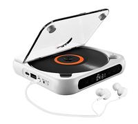 Portable CD Player with BT5 1 FM LED Display A-B Repeat Remote Control 6 Play Modes Desktop Music Cover
