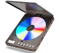 Portable CD Player with Built-in Speakers, Rechargeable CD Player with Double Headphone Jack, Anti-Skip Personal Compact CD Player for Car & Home & Travel