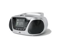 Portable CD Player with DAB/DAB+/FM Digital Radio | Bluetooth & USB MP3 Player | Large Display | Battery & Mains Powered (6x”C”) | Perfect for Home, Office or Outdoors | AZATOM Zenith Z4 (Silver)