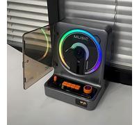 Portable CD Player with Remote Control, Bluetooth, AUX Connectivity, FM Radio, and Colourful Ambient Light - Compact Music Player for Home and Gifts