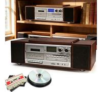 Portable CD Player with Remote Control, Desktop Music Player for Home, Built-in Dual Speakers, Supports Transcription Functions