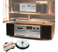 Portable CD Player with Remote Control, Desktop Music Player for Home, Built-in Dual Speakers, Supports Transcription Functions