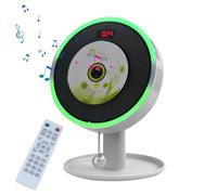 Portable CD Player with Remote Control, Wall Mount/Desktop Radio, LED Color Changing Lights, Big Volume, Two-way Speakers
