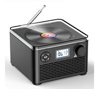 Portable cd player with speakers and bluetooth small rechargeable CD with USB mp3 and FM radio black