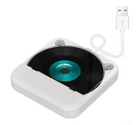Portable CD Player with USB and AUX Port, for Car, Laptop, TV, Computer - White, 14.3 x 13.5 x 2.5 cm