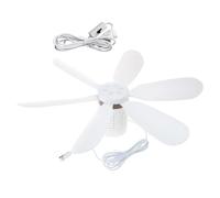 Portable Ceiling Fan, Mi-ni Hanging Usb Ceiling Fan, 15.7inch Usb Power Silent 6 Leaves Hanging Blower Quiet with 3 Speed Switches for Camping Bedroom Dorm Tent Small Space Cooler