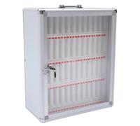 Portable Cell Phone Locker - 12-Slot Wall Mounted Storage Cabinet, Aluminum Alloy Lock Box with Key & Handle for School, Classroom, Office & Exam Use