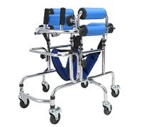 Portable Cerebral Palsy Disabledsix Wheel Anti Tilt Foldable Belt Seatfor Lower Limb Training & Assist for Stroke, Fracture, Hemiplegia,A2
