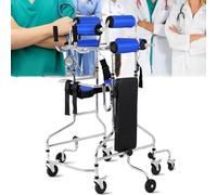 Portable Cerebral Palsy Elderly Hemiplegia, 8 Wheelsassist Walking Rehabilitation Devicefor Seniors Adjustable Height Fit~Tall(Color:Women's)