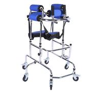 Portable Cerebral Palsy Gait Trainerforheight Adjustableupright6 Wheels Mobile Rollator with Stainless Steel Frame Disabled Walking Aids Suitable for Allren Between 35In 47In