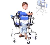 Portable Cerebral Palsy Swith,Stand Upright, Supportsren Hemiplegia, and Stroke Recovery, 6 Wheels Walking